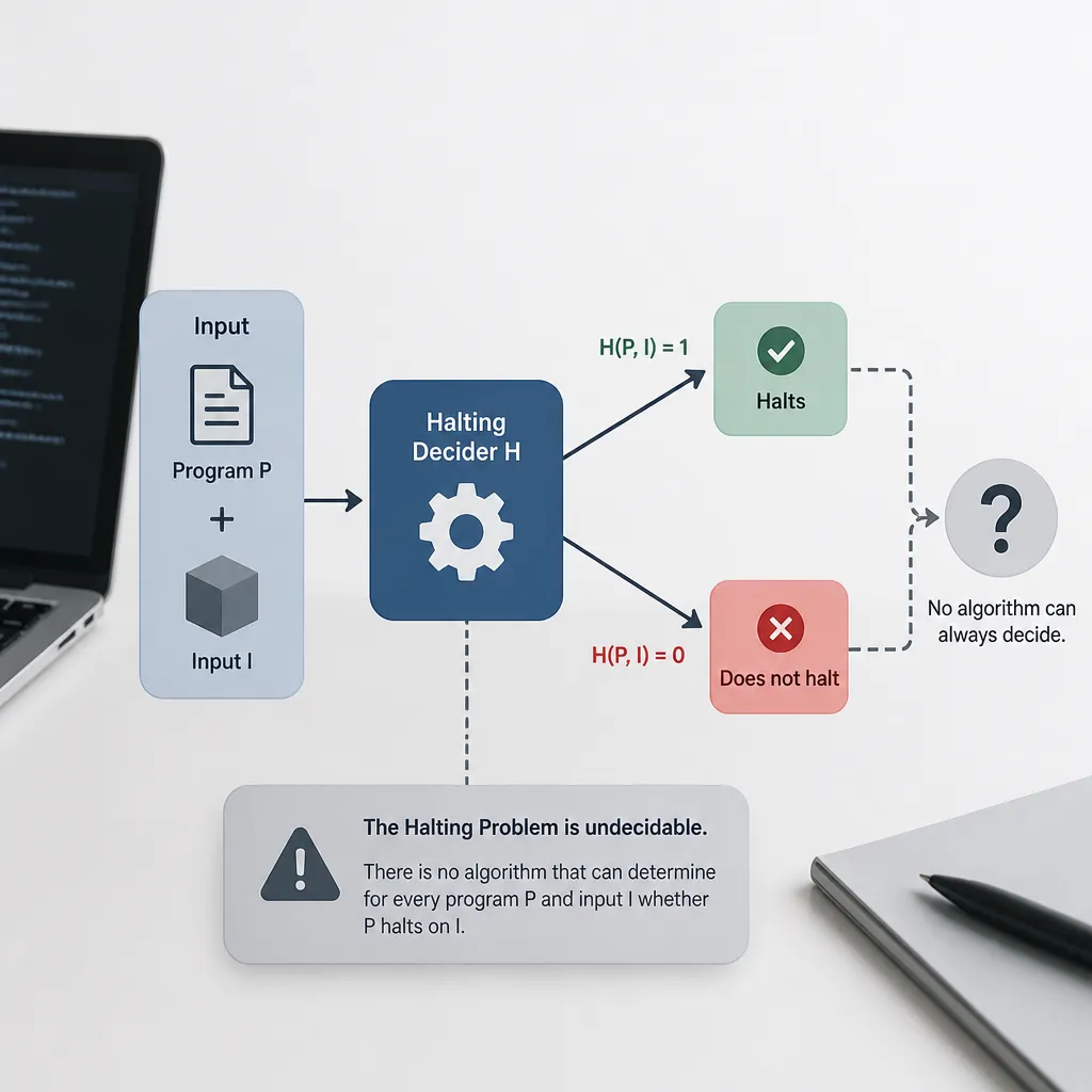 Diagramm zum Halteproblem und Unentscheidbarkeit